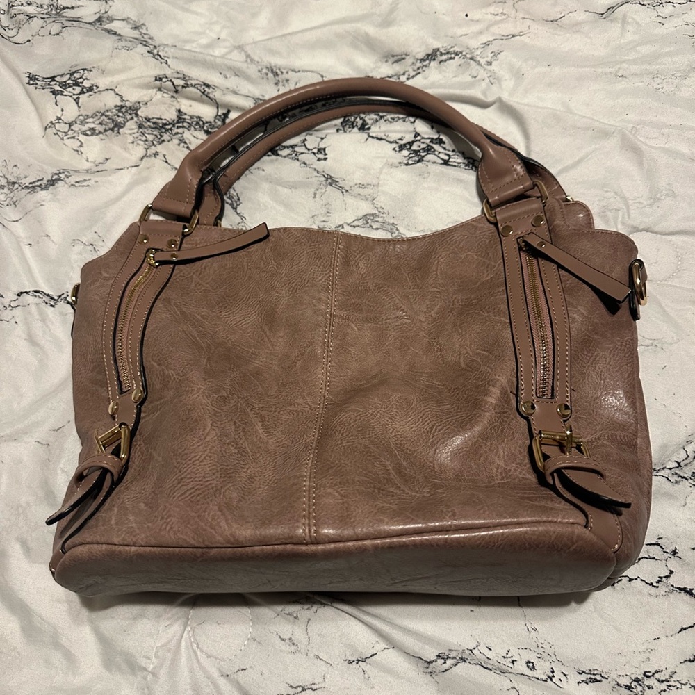 Coffee/mauve purse